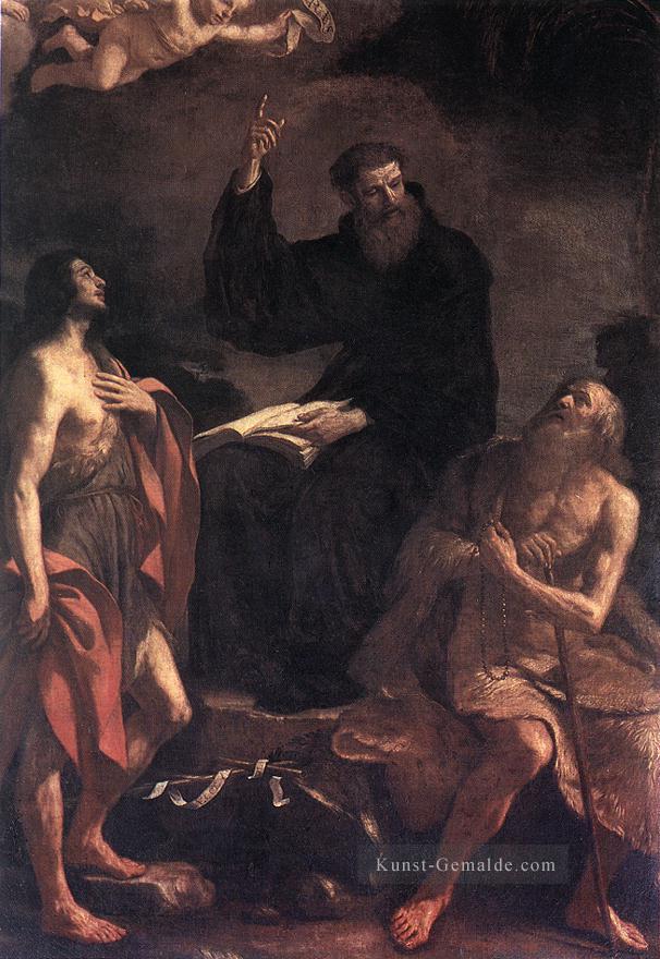 St Augustine St Johannes der Täufer und St Paul der Einsiedler Barock Guercino Ölgemälde